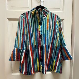 Ali Miles Multicolor Striped Tunic